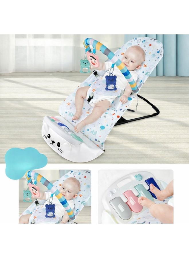 ماس كرسي هزاز للأطفال مع ألعاب معلّقة – مريح وآمن للنوم واللعب - Image 3